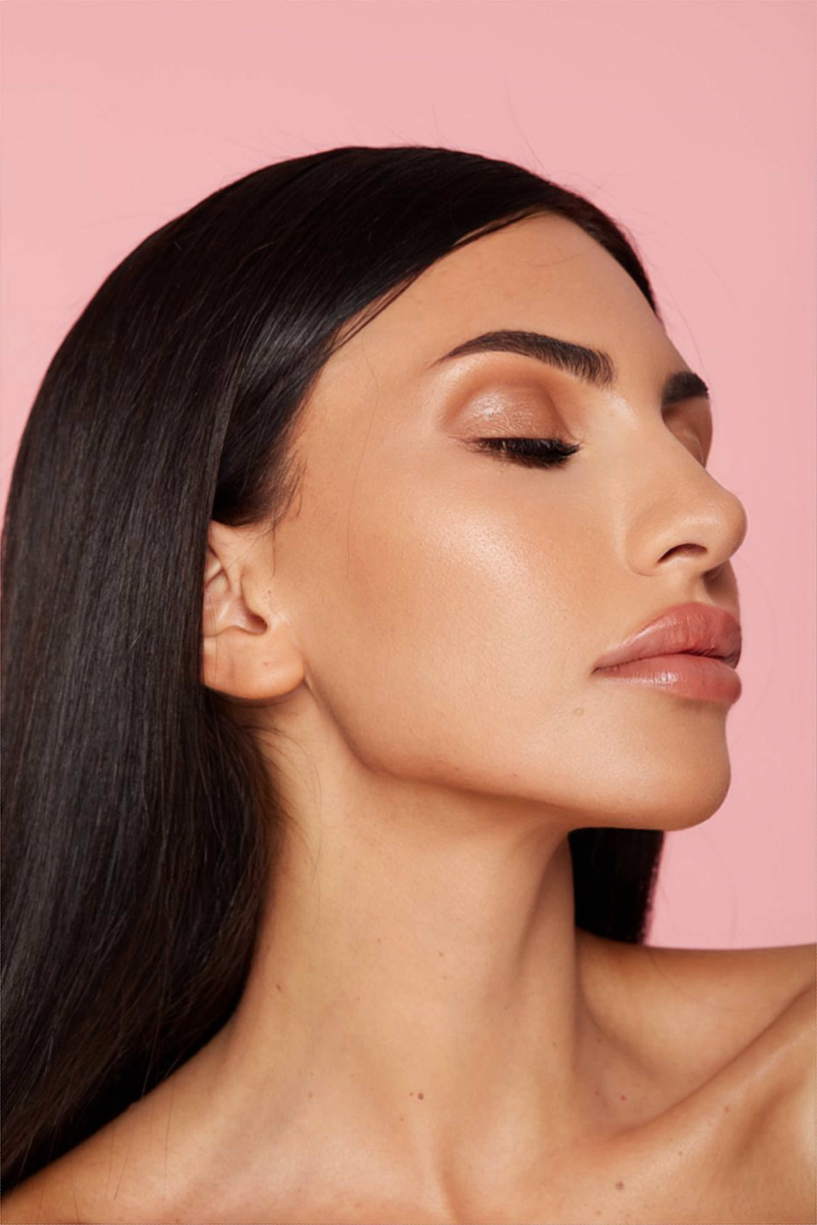 Glowing skin after a facial treatment