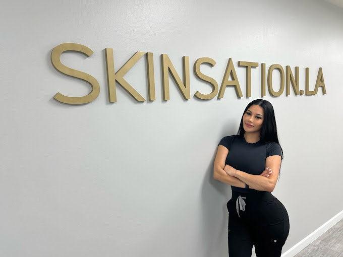 Professional medical spa setup at Skinsation LA, offering lip fillers and anti-aging treatments